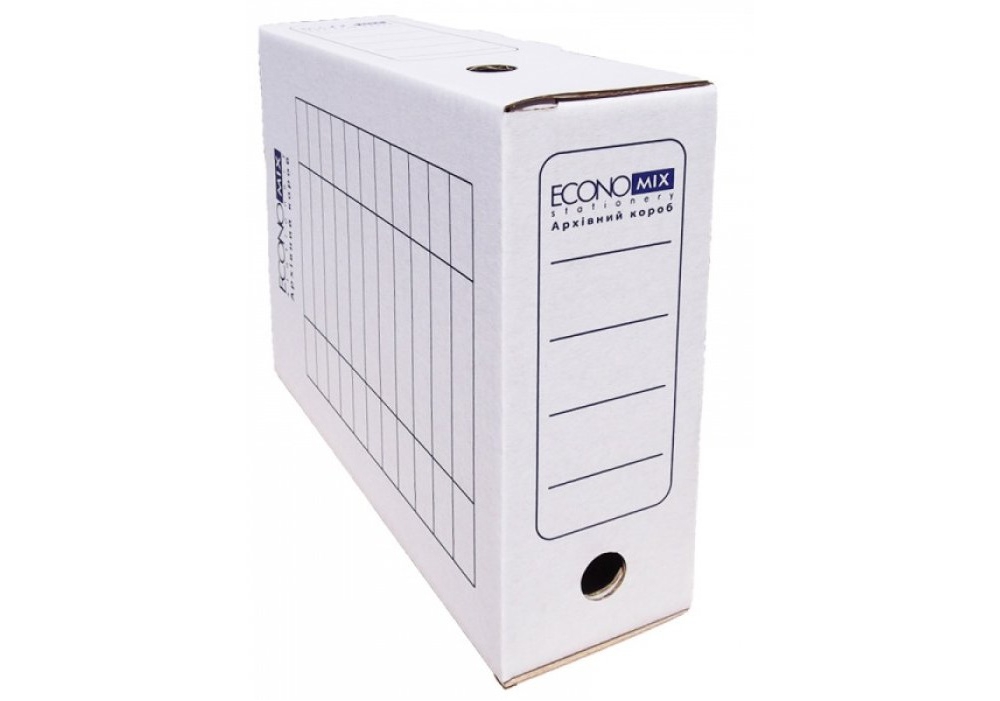 Бокс архівний ECONOMIX А4 80 мм, білий (E32701-14)